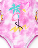 Costume da bagno tie dye lilla da bambina Collezione Flamingo