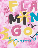 Camiseta punto lila tie dye niña Flamingo Mood