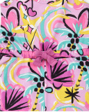 Tuta lilla in maglia da bambina Collezione Flamingo Mood