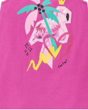 Abito in maglia lilla da bambina Collezione Flamingo Mood