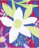 Asciugamano fucsia da bambina Collezione Acid Bloom