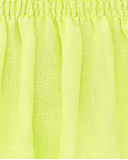 Gonna in popeline verde da bambina Collezione Acid Bloom