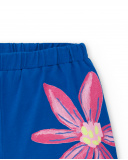 Shorts blu in maglia da bambina Collezione Acid Bloom