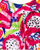 Blusa in popeline fucsia da bambina Collezione Acid Bloom