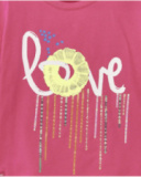 Camiseta punto fucsia niña Acid Bloom