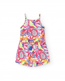 Tuta bianca in maglia da bambina Collezione Acid Bloom