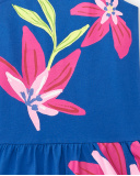 Abito in maglia blu da bambina Collezione Acid Bloom