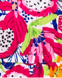 Abito da bambina in popeline bianco Collezione Acid Bloom