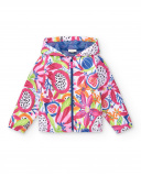 Giacca a vento bianca da bambina Collezione Acid Bloom