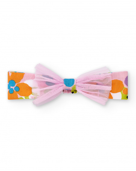 Fascia per capelli rosa in maglia da bambina Collezione Water