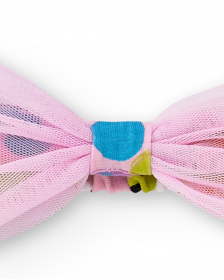Fascia per capelli rosa in maglia da bambina Collezione Water