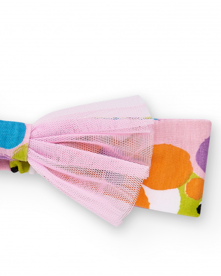 Fascia per capelli rosa in maglia da bambina Collezione Water