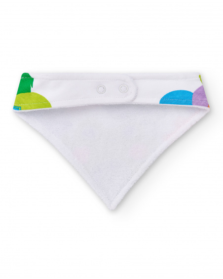 Bavaglino bandana verde da bambino Collezione Water Lilies