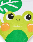 Bavaglino bandana verde da bambino Collezione Water Lilies