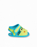 Sandali da bambino in twill verde Collezione Water Lilies