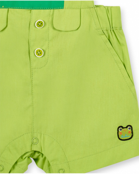 Completo da bambino in popeline lavorato a maglia verde