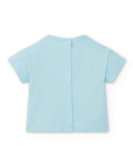 Completo in maglia blu da bambino Collezione Water Lilies