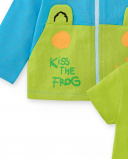 Completo in maglia verde blu da bambino Collezione Water Lilies