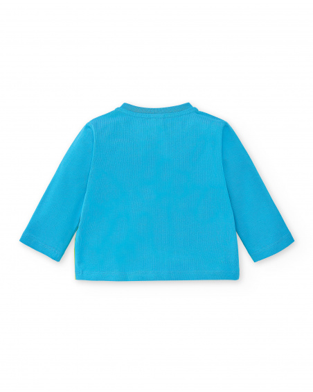Completo in maglia verde blu da bambino Collezione Water Lilies