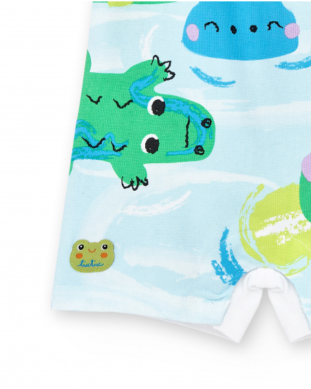 Tutina bianca in maglia da bambino Collezione Water Lilies