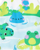 Tutina bianca in maglia da bambino Collezione Water Lilies