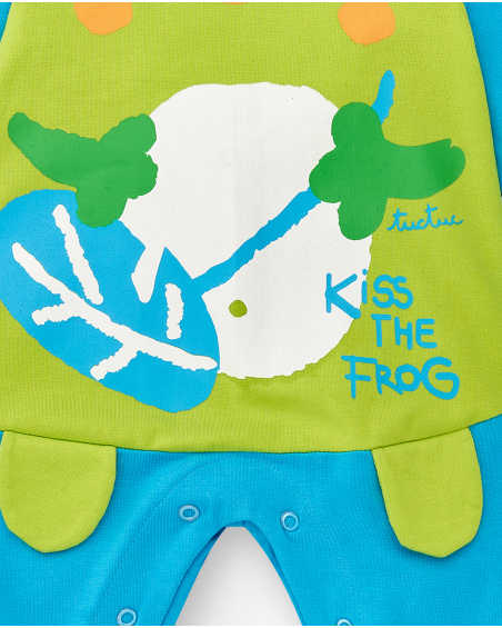 Tutina blu in maglia da bambino Collezione Water Lilies