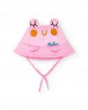 Cappello piatto rosa da bambina Collezione Water Lilies