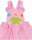 Completo rosa bianco lavorato a maglia da bambina Collezione