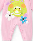 Tutina rosa lavorata a maglia da bambina Collezione Water Lilies