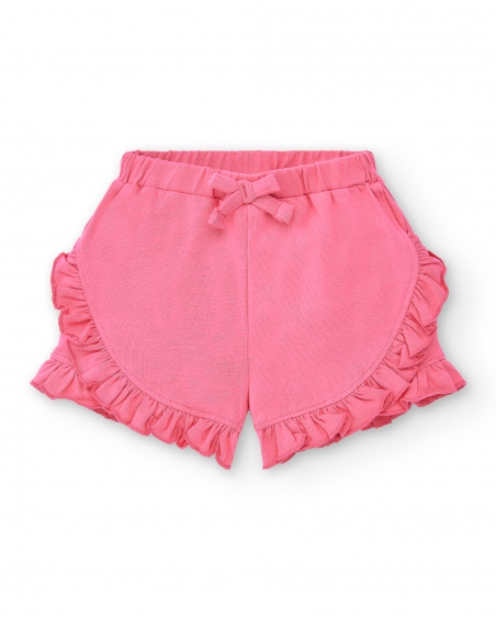 Completo rosa bianco lavorato a maglia da bambina Collezione