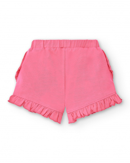 Completo rosa bianco lavorato a maglia da bambina Collezione