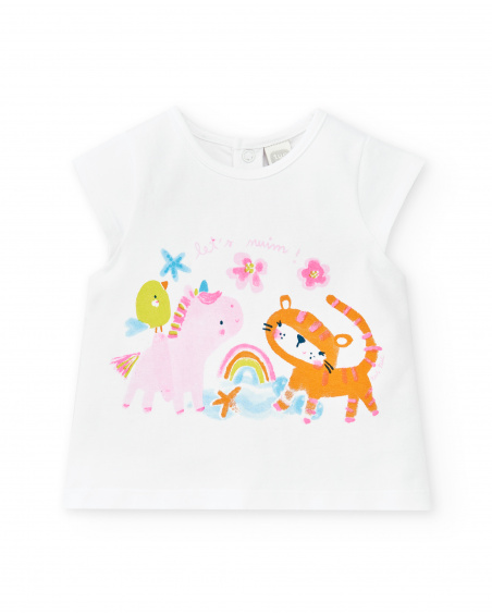 Completo in maglia lilla da bambina Collezione Over The Rainbow