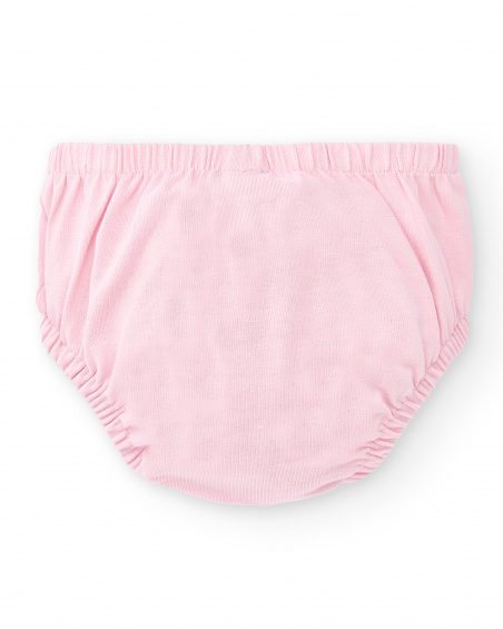 Completo in maglia di tulle bianco rosa da bambina Collezione