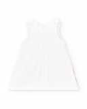 Abito bianco in maglia da bambina Collezione Over The Rainbow