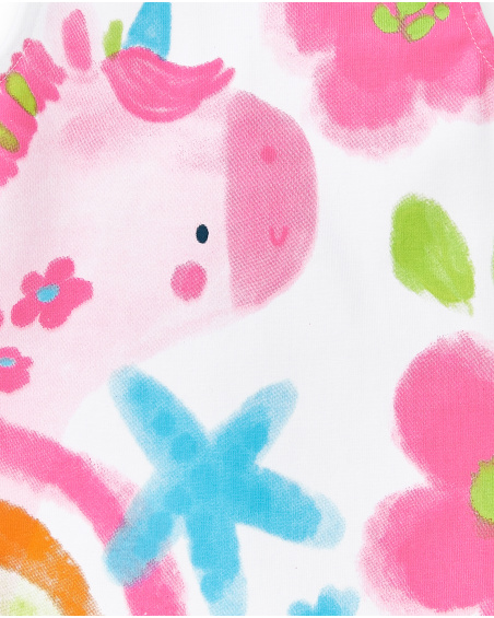 Abito bianco in maglia da bambina Collezione Over The Rainbow