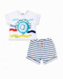 Completo in maglia bianca da bambino Collezione Frutti