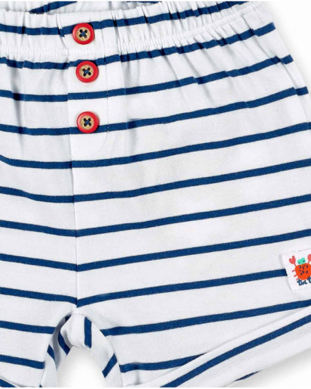 Completo in maglia bianca da bambino Collezione Frutti