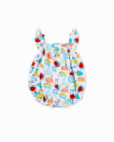 Tutina bianca lavorata a maglia da bambina Collezione Frutti