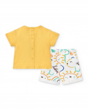 Completo in maglia gialla da bambino Collezione Animal Life