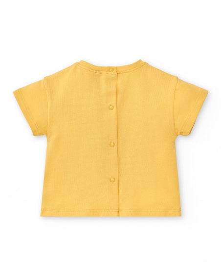 Completo in maglia gialla da bambino Collezione Animal Life