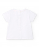 Completo in maglia bianco blu da bambino Collezione Animal Life