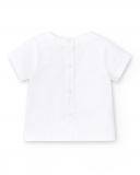 Completo in maglia bianca da bambino Collezione Animal Life