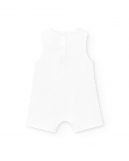 Tutina bianca in maglia da bambino Collezione Animal Life