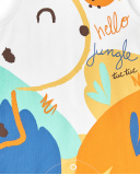 Tutina bianca in maglia da bambino Collezione Animal Life