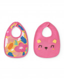 Bavaglino rosa da bambina Collezione Animal Life