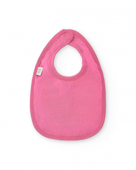 Bavaglino rosa da bambina Collezione Animal Life