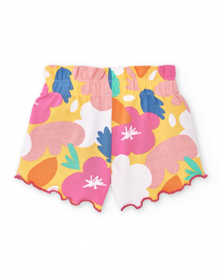 Completo rosa lavorato a maglia da bambina Collezione Animal