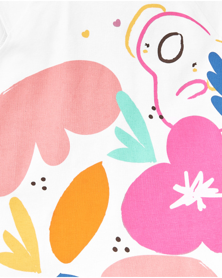 Abito bianco in maglia da bambina Collezione Animal Life