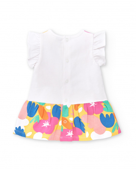 Completo rosa bianco lavorato a maglia da bambina Collezione