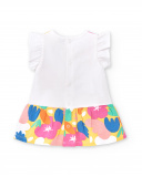 Completo rosa bianco lavorato a maglia da bambina Collezione